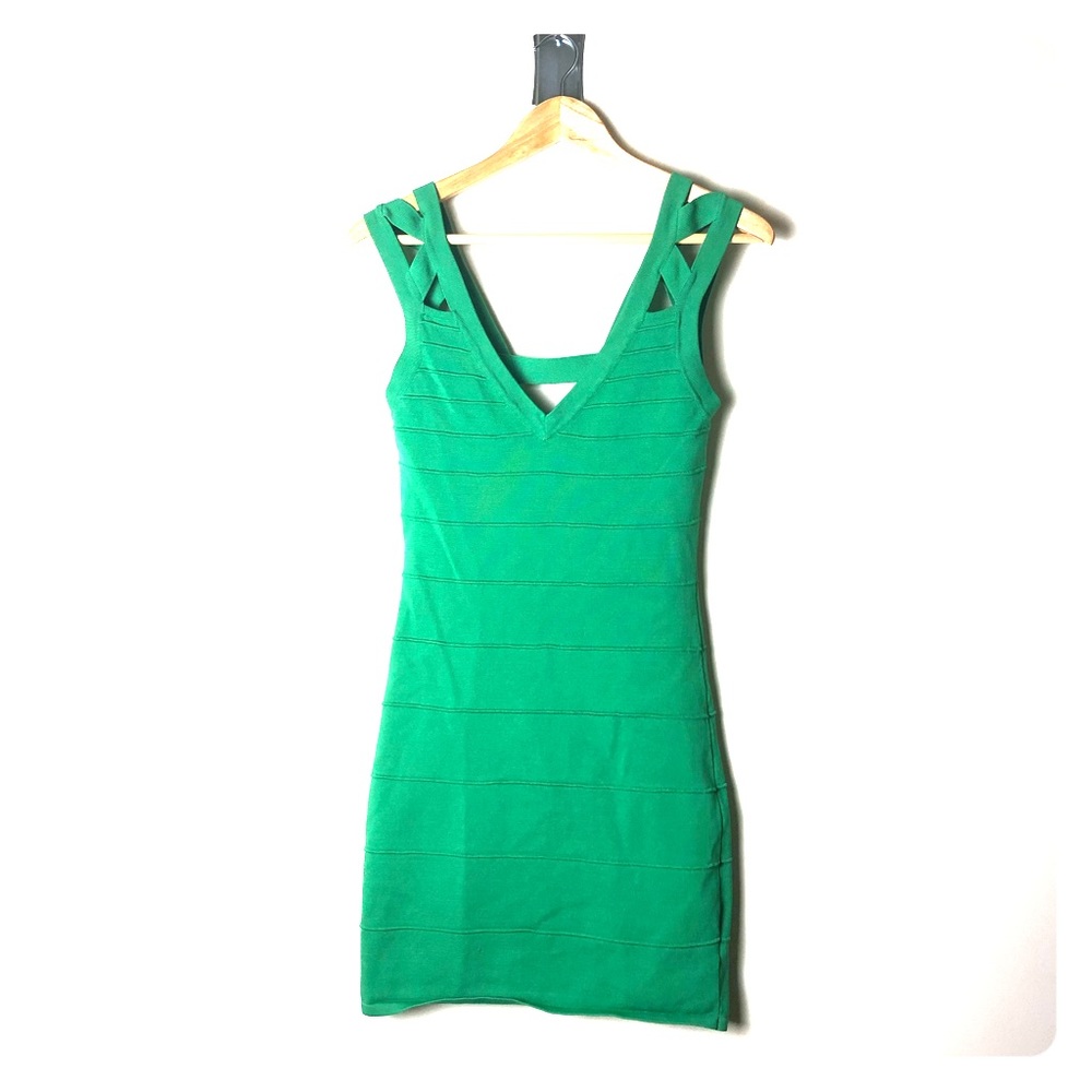 Green bandage dress